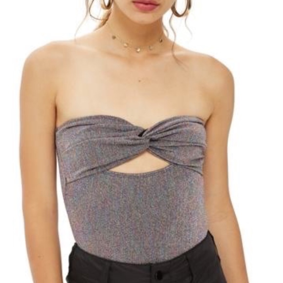 TOPSHOP Twist Bandeau Bodysuit - Picture 3 of 7